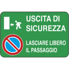 uscita sicurezza lasciare libero passaggio